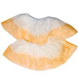 Elegreen, Бахилы медицинские экстра двойн, (бело-оранжевые) 3,0 гр, 50 пар, ЭГД-40 БО