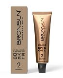 BRONSUN, Гель-краска для ресниц и бровей, цвет графит #2, 15мл