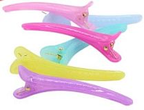 Зажим для волос, цветной пластик, 1 шт