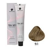 ADRICOCO, К/краска д/волос с кератином, Miss Adri 9.1 Оч. св. бл. пепел, 60 мл. арт 8712852