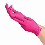 mediOk, Перчатки нитриловые неопудренные Mangenta, S, Розовый, 50 пар Ч/З