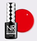 NR, 208 Perfect red гель-лак, Малиново-красный, 10 мл