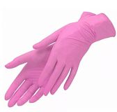 INEKTA PRO, Перчатки нитрил.неопудр. текст.на пальчиках РОЗОВЫЕ M 50пар