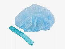 Шапочка Шарлотта, спанбонд (голубая), 500 шт