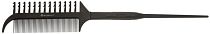 DEWAL, CO-213 Расческа для мелирования с пластиковым хвостиком,черная 25 см