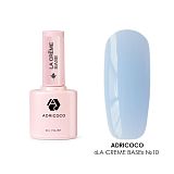 ADRICOCO, Камуфлирующая база La creme base №10 голубой шелк, 10 мл