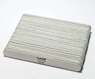 Runail, Проф. пилки-мини для искусственных ногтей, спайка 50шт (серая, прямая, 13 см, 100/180) №9780