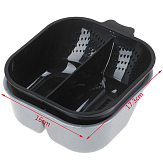 Миска для смешивания, 2 секции (черная)