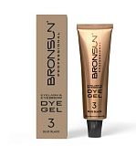 BRONSUN, Гель-краска для ресниц и бровей, цвет иссиня-чёрный #3,15мл