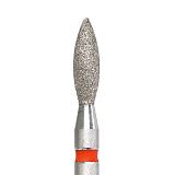 КМИЗ, Фреза алмазная ПЛАМЯ УКОРОЧЕННОЕ мелкой зернистости D2.5 (красный) ГСАПоч-2,5П-6М