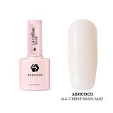 ADRICOCO, Камуфлирующая база La creme base №02 сливочный крем, 10 мл