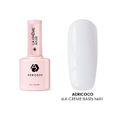 ADRICOCO, Камуфлирующая база La creme base №01 молочный белый, 10 мл